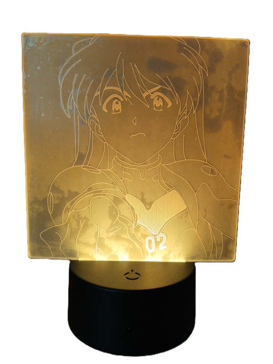 Lampara de Mesa Acrilica LED Asuka - Evangelion