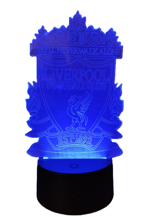Lampara de Mesa Acrílica LED RGB Liverpool FC
