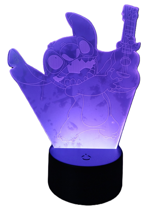 Lampara de Mesa Acrilica LED RGB Stich